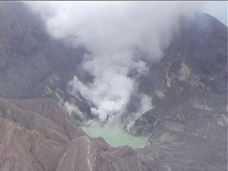 Flying over White-Island