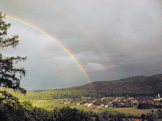 Blick auf Seebenstein mit Burg